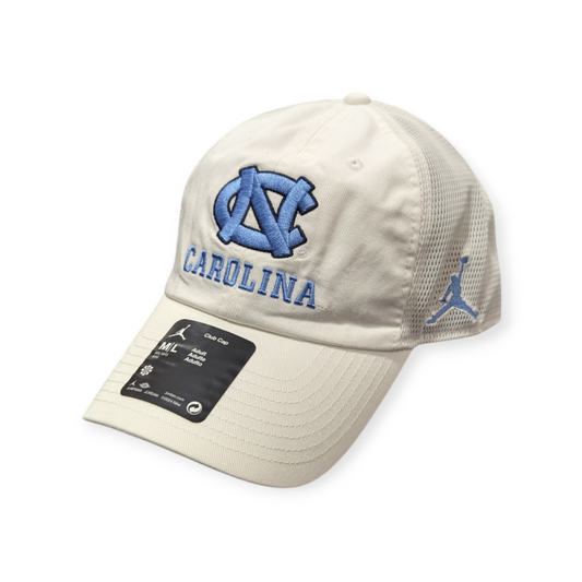 North Carolina Tar Heels Nike White Jumpman Club Unstructured Adjustable Trucker Hat