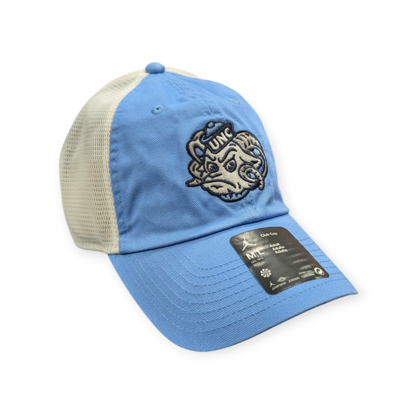 North Carolina Tar Heels Nike Carolina Blue Jumpman Club Unstructured Adjustable Trucker Hat