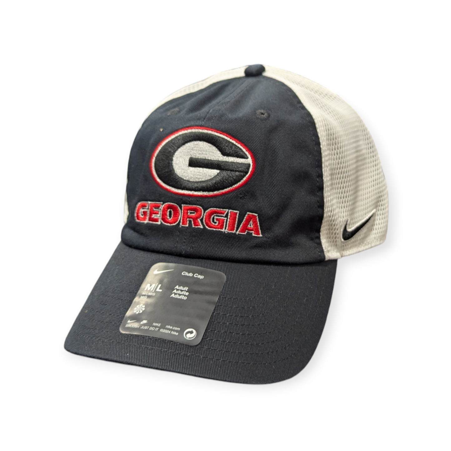 Georgia Bulldogs Nike Black Unstructured Adjustable Trucker Hat