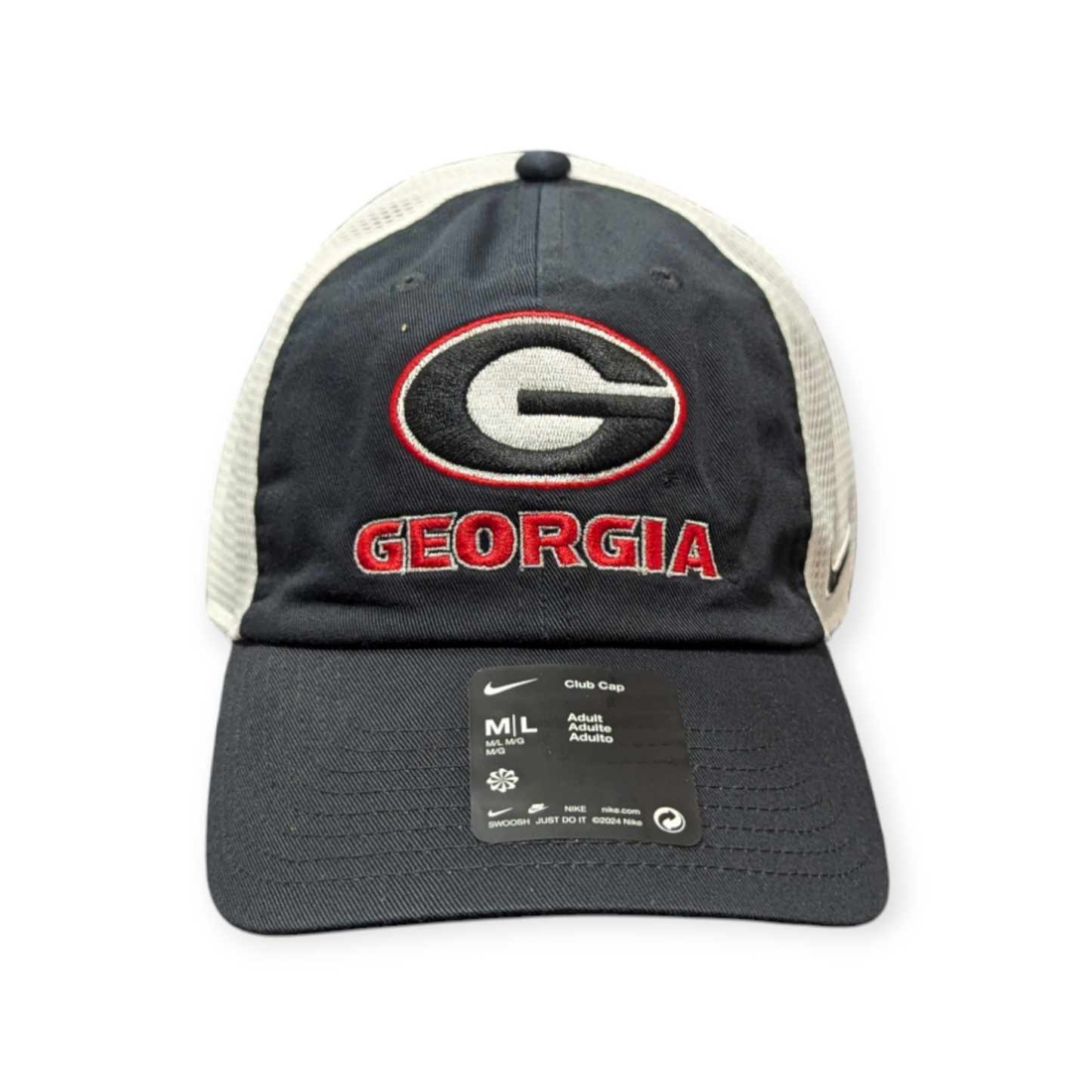 Georgia Bulldogs Nike Black Unstructured Adjustable Trucker Hat