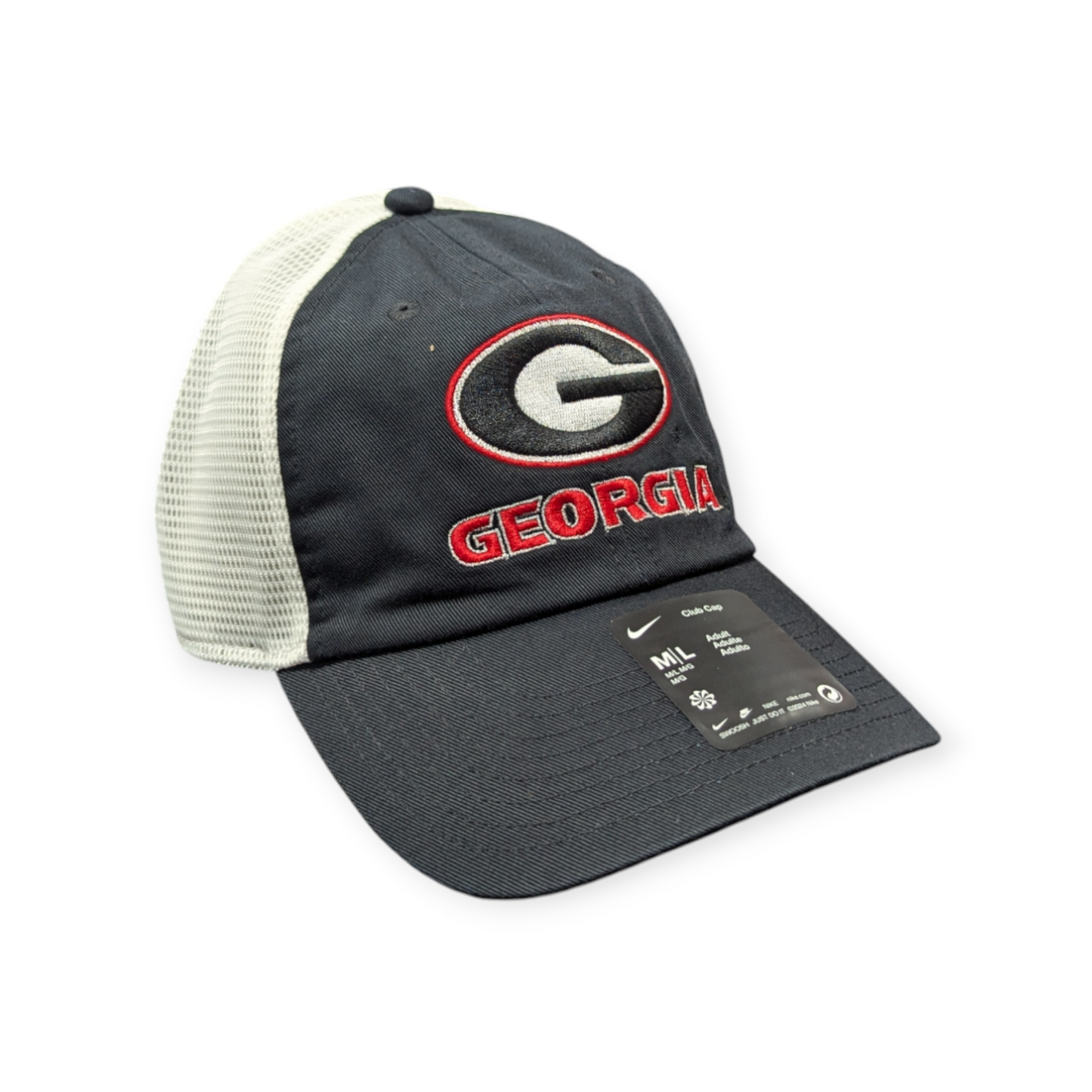 Georgia Bulldogs Nike Black Unstructured Adjustable Trucker Hat