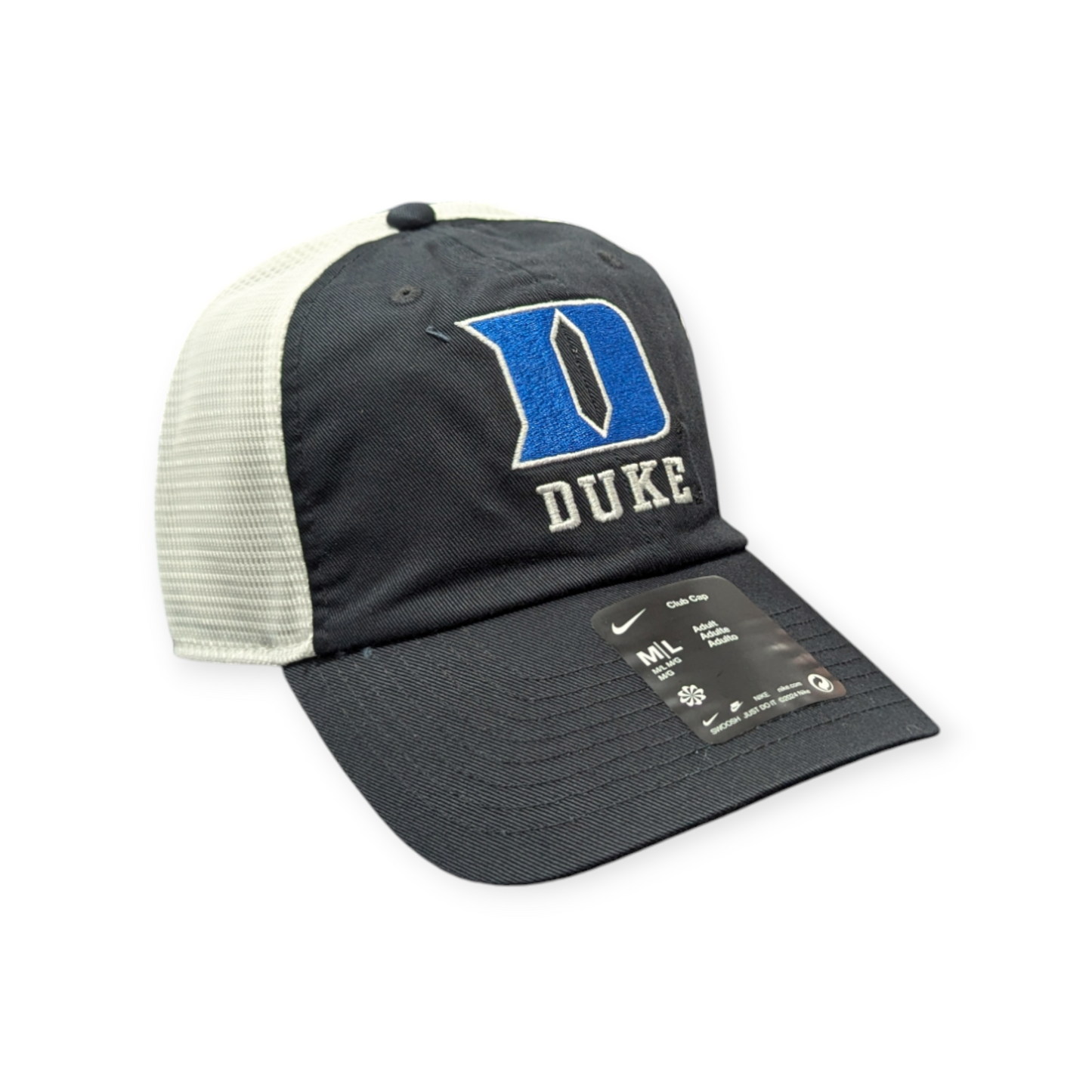 Duke Blue Devils Nike Black Unstructured Adjustable Trucker Hat