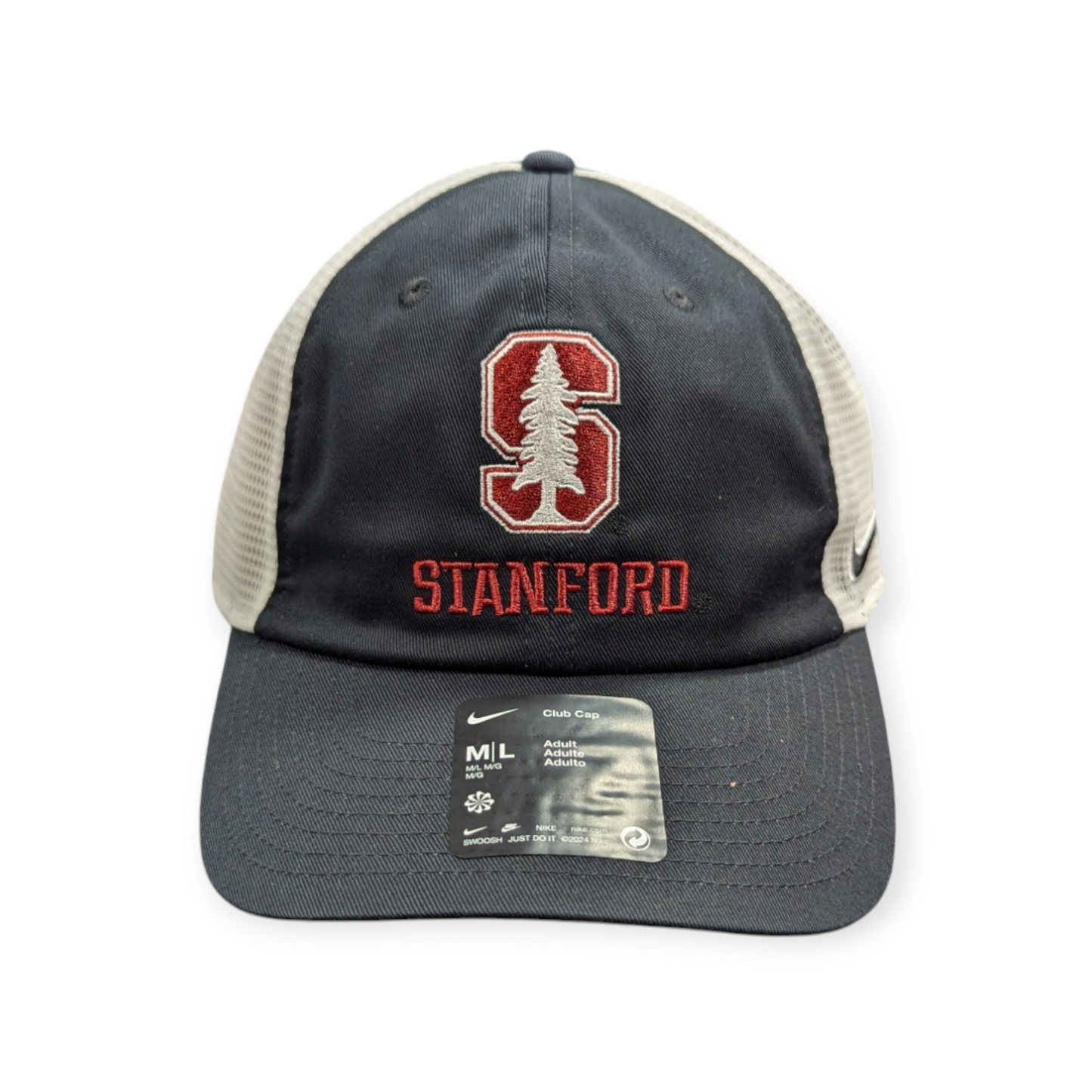 Stanford Cardinal Nike Black Unstructured Adjustable Trucker Hat