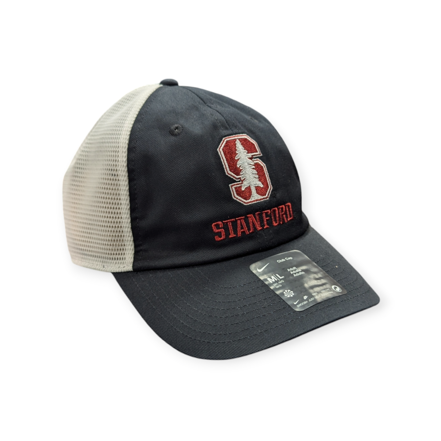 Stanford Cardinal Nike Black Unstructured Adjustable Trucker Hat