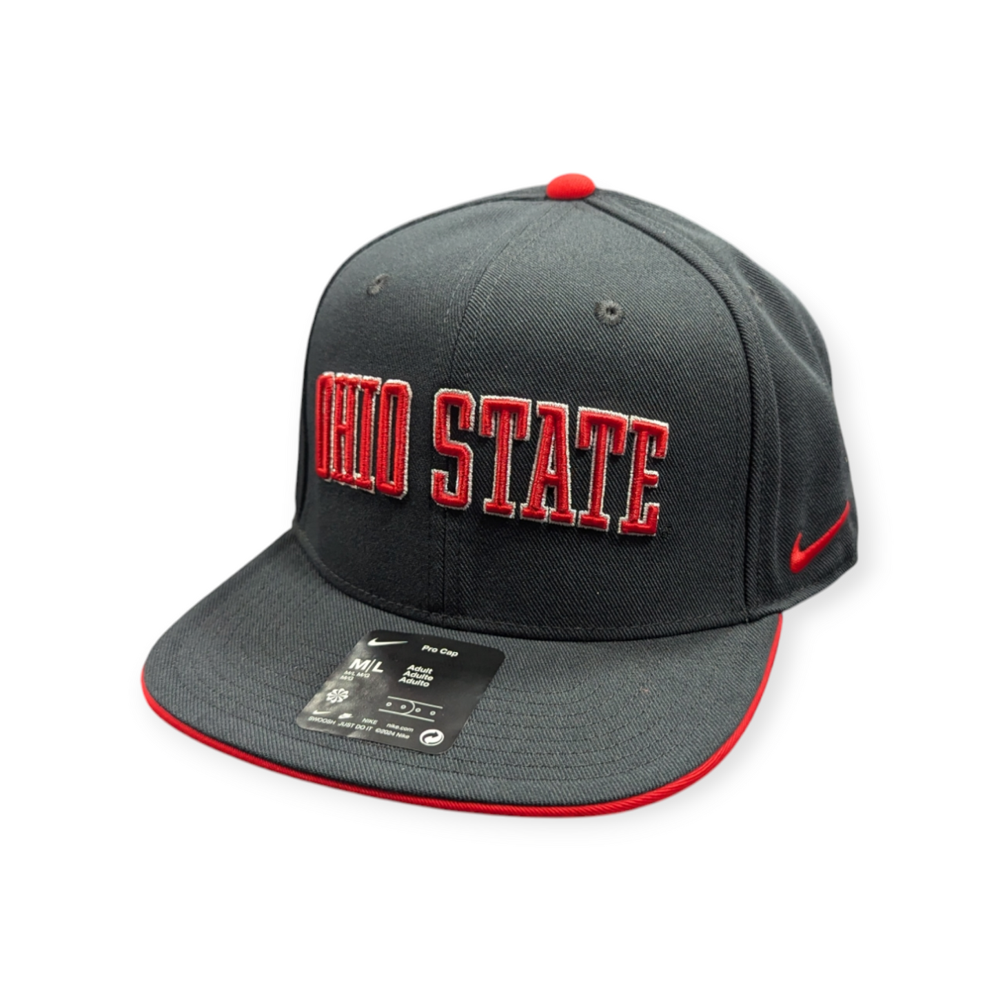 Ohio State Buckeyes Nike Black Dri-Fit Sideline Pro Snapback Hat