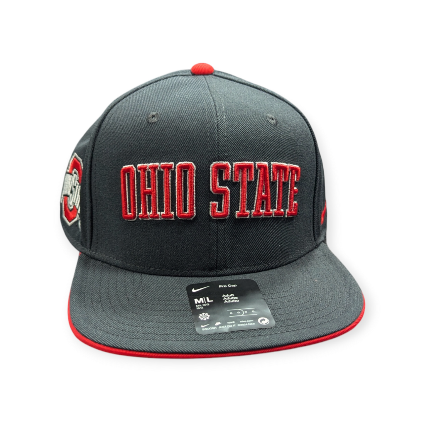 Ohio State Buckeyes Nike Black Dri-Fit Sideline Pro Snapback Hat