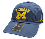 Michigan Wolverines Nike Club Navy Dri-Fit Unstructured Adjustable Hat - Pro Jersey Sports