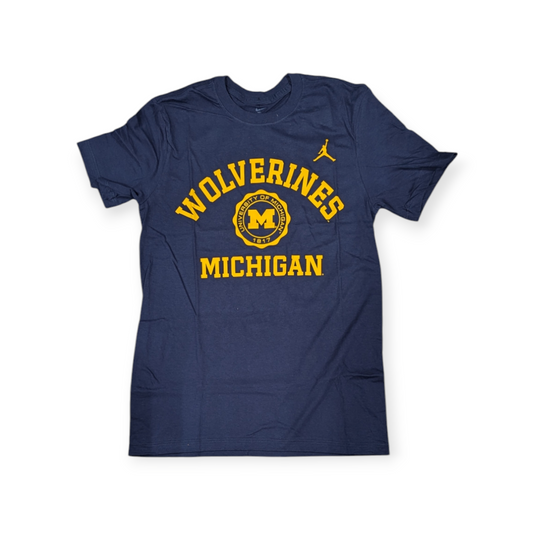 Michigan Wolverines Nike Navy Jumpman Tee