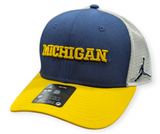 Michigan Wolverines Nike Navy Rise Trucker Adjustable Hat - Pro Jersey Sports