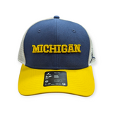 Michigan Wolverines Nike Navy Rise Trucker Adjustable Hat - Pro Jersey Sports