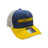 Michigan Wolverines Nike Navy Rise Trucker Adjustable Hat - Pro Jersey Sports
