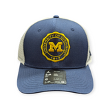 Michigan Wolverines Nike Navy Rise Trucker Crest Adjustable Hat - Pro Jersey Sports