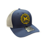 Michigan Wolverines Nike Navy Rise Trucker Crest Adjustable Hat - Pro Jersey Sports