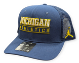 Michigan Wolverines Nike Rise Navy Trucker Adjustable Hat - Pro Jersey Sports