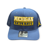Michigan Wolverines Nike Rise Navy Trucker Adjustable Hat - Pro Jersey Sports