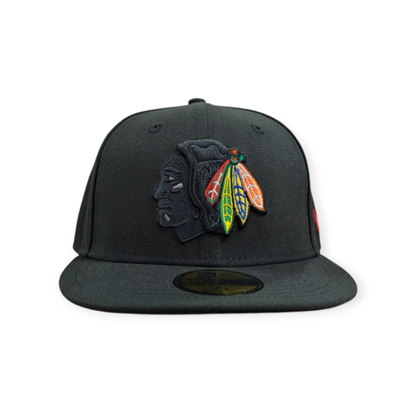 Chicago Blackhawks New Era Black Tribal Chief 59FIFTY Fitted Hat