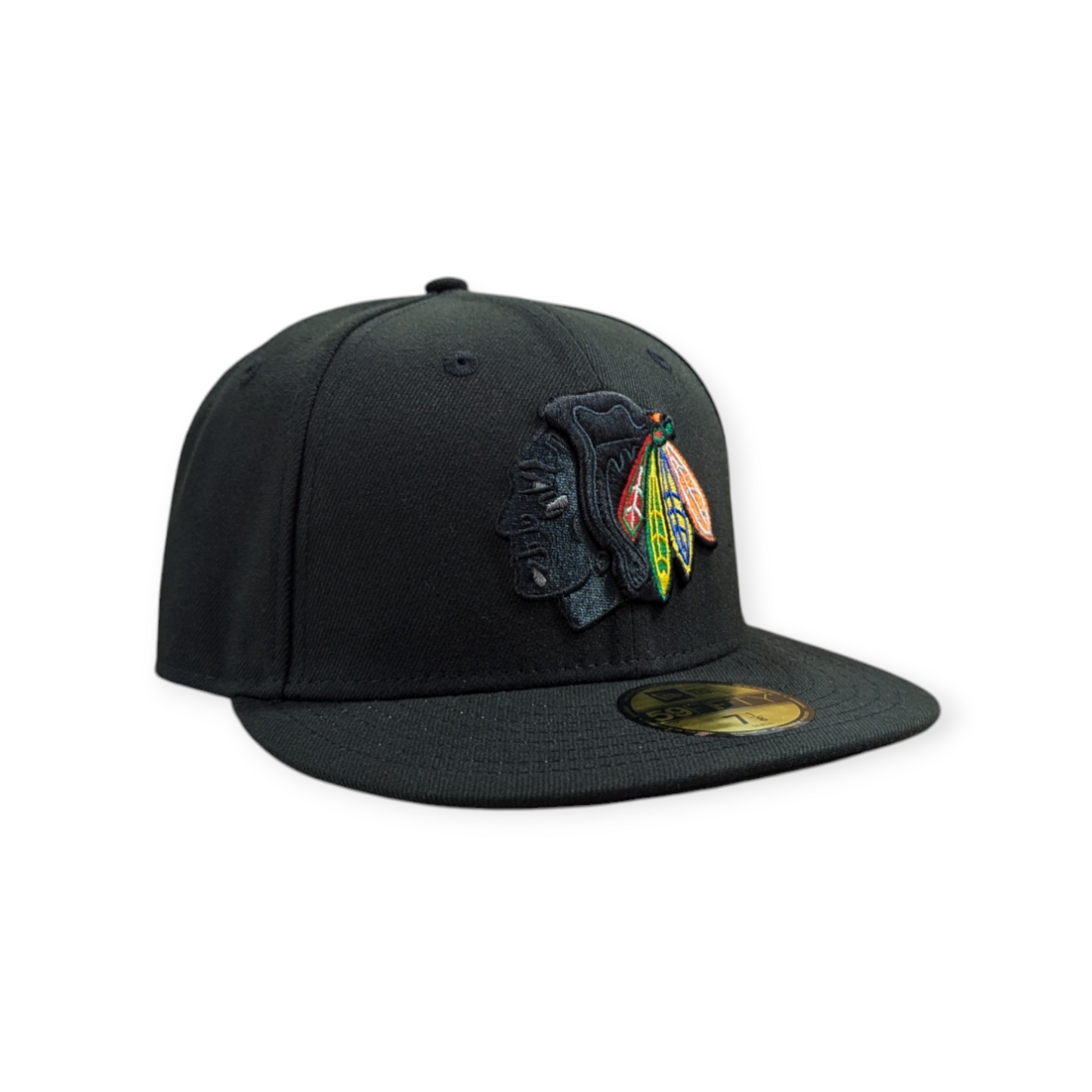 Chicago Blackhawks New Era Black Tribal Chief 59FIFTY Fitted Hat