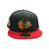 Chicago Blackhawks New Era 2 Tone Black/Red 2025 Winter Classic 59FIFTY Fitted Hat - Pro Jersey Sports