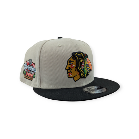 Chicago Blackhawks New Era Stone/Black 2024 Winter Classic 9FIFTY Adjustable Snapback Hat