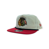 Men's Chicago Blackhawks New Era Chrome/Red 2025 Winter Classic Golfer Adjustable Hat - Pro Jersey Sports