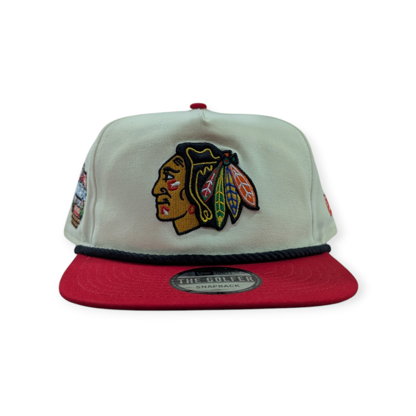 Men's Chicago Blackhawks New Era Chrome/Red 2024 Winter Classic Golfer Adjustable Hat