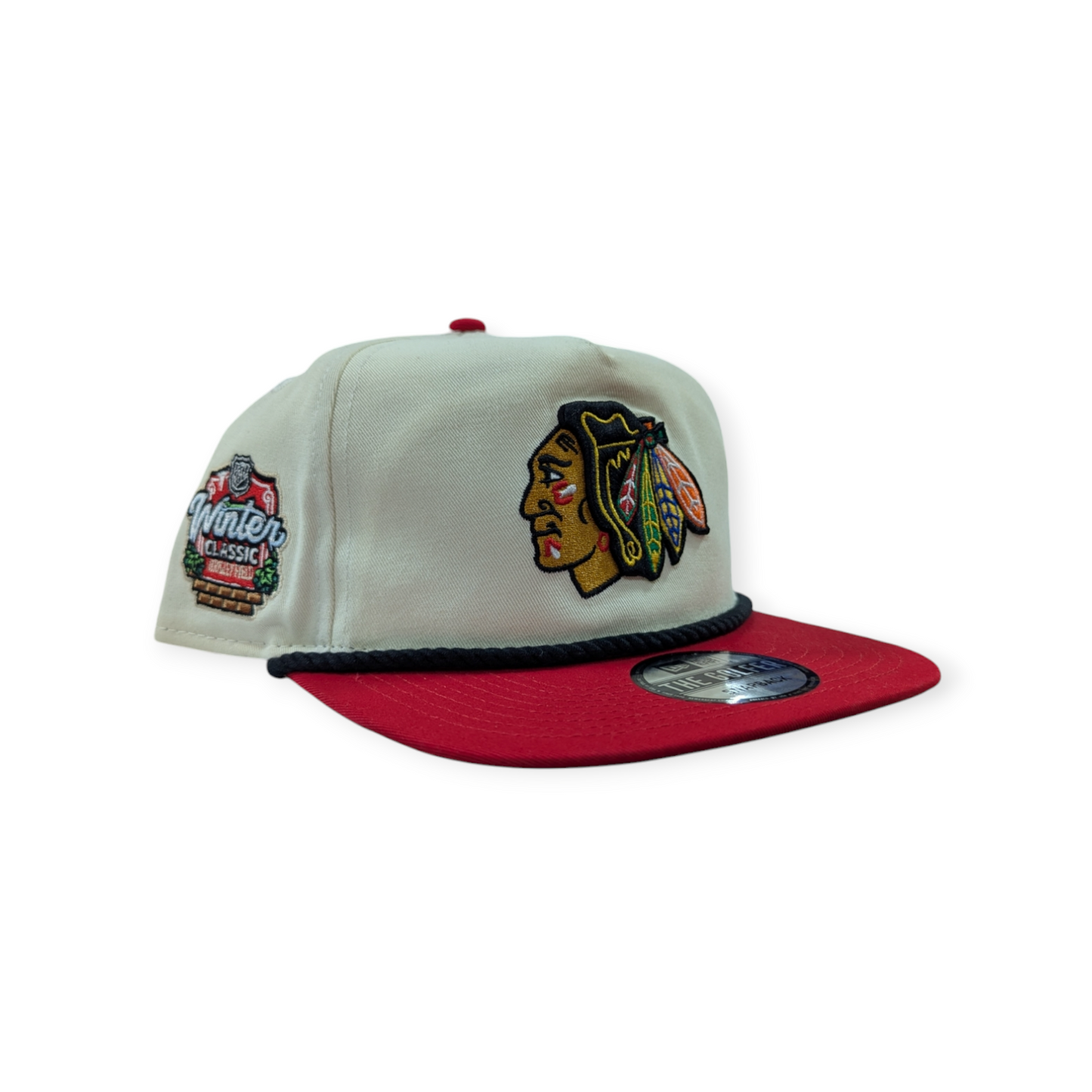 Men's Chicago Blackhawks New Era Chrome/Red 2024 Winter Classic Golfer Adjustable Hat