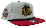 Men's Chicago Blackhawks New Era Chrome/Red 2025 Winter Classic Golfer Adjustable Hat - Pro Jersey Sports