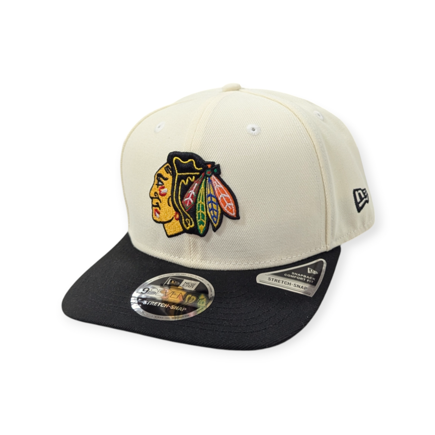 Men's Chicago Blackhawks New Era Chrome/Black 2024 Winter Classic 9SEVENTY Trucker Hat