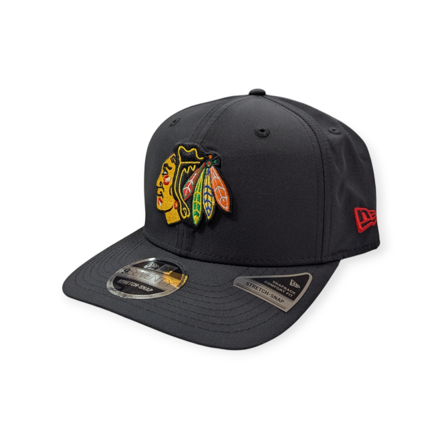 Men's Chicago Blackhawks New Era Black 2024 Winter Classic Performance 9SEVENTY Trucker Hat