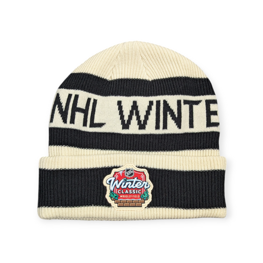 Men's 2025 NHL Winter Classic Black/Cream Cuffed Knit Hat