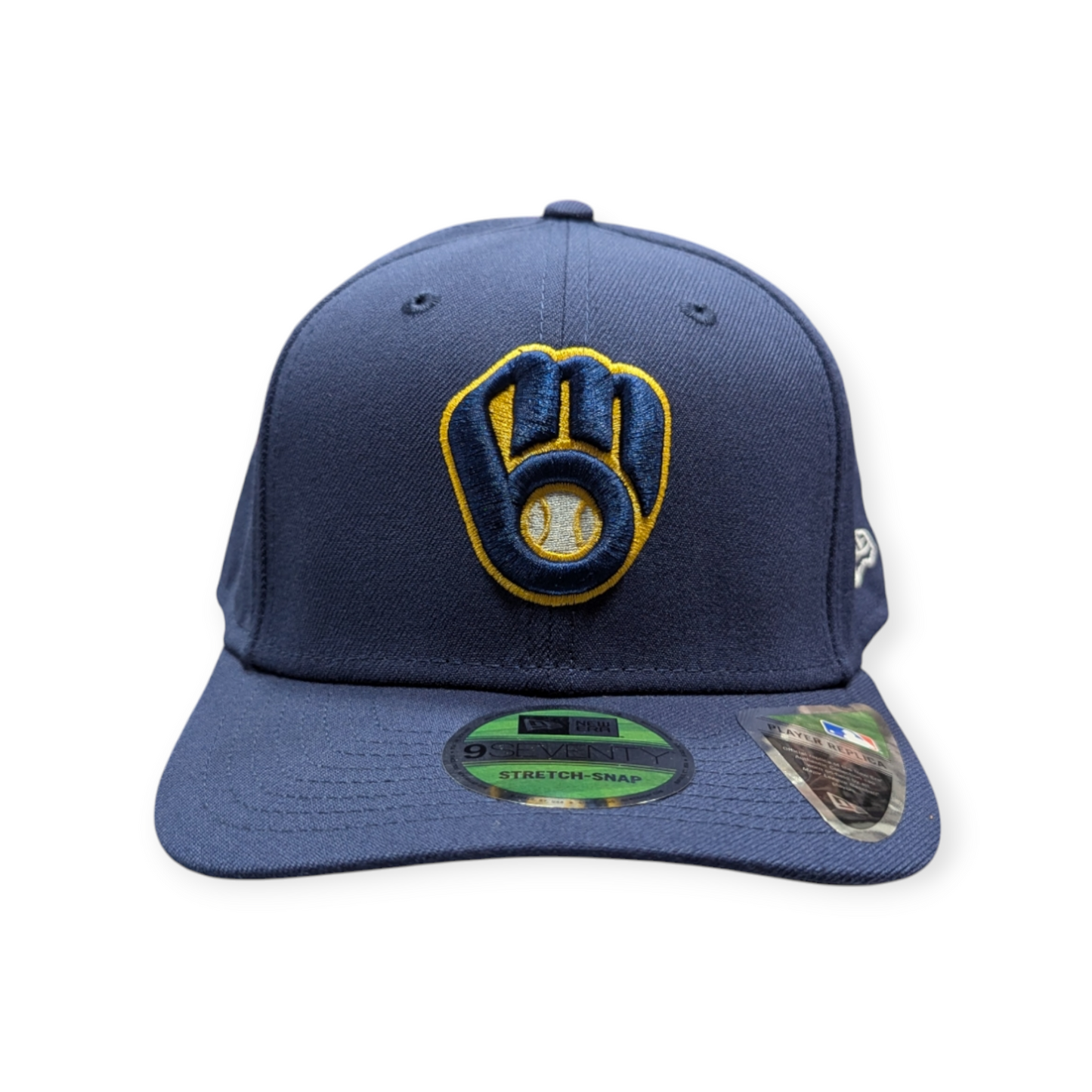 Milwaukee Brewers Navy New Era Player Replica 9SEVENTY Stretch Snap Adjustable Hat