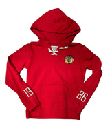Women's Chicago Blackhawks Queensboro Lace Hooded Sweatshirt - Pro Jersey Sports