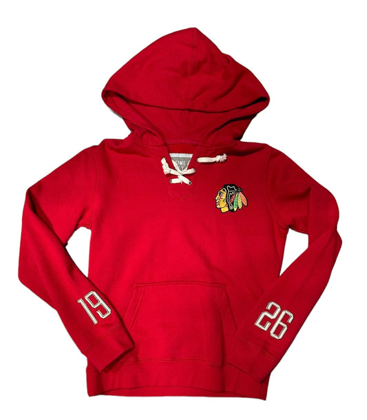 Women's Chicago Blackhawks Queensboro Lace Hooded Sweatshirt