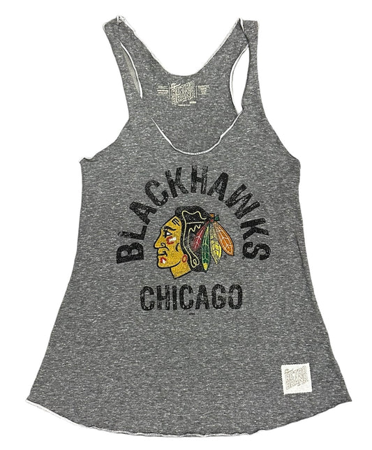 Women's Chicago Blackhawks Gray Marrow Edge Tank Top