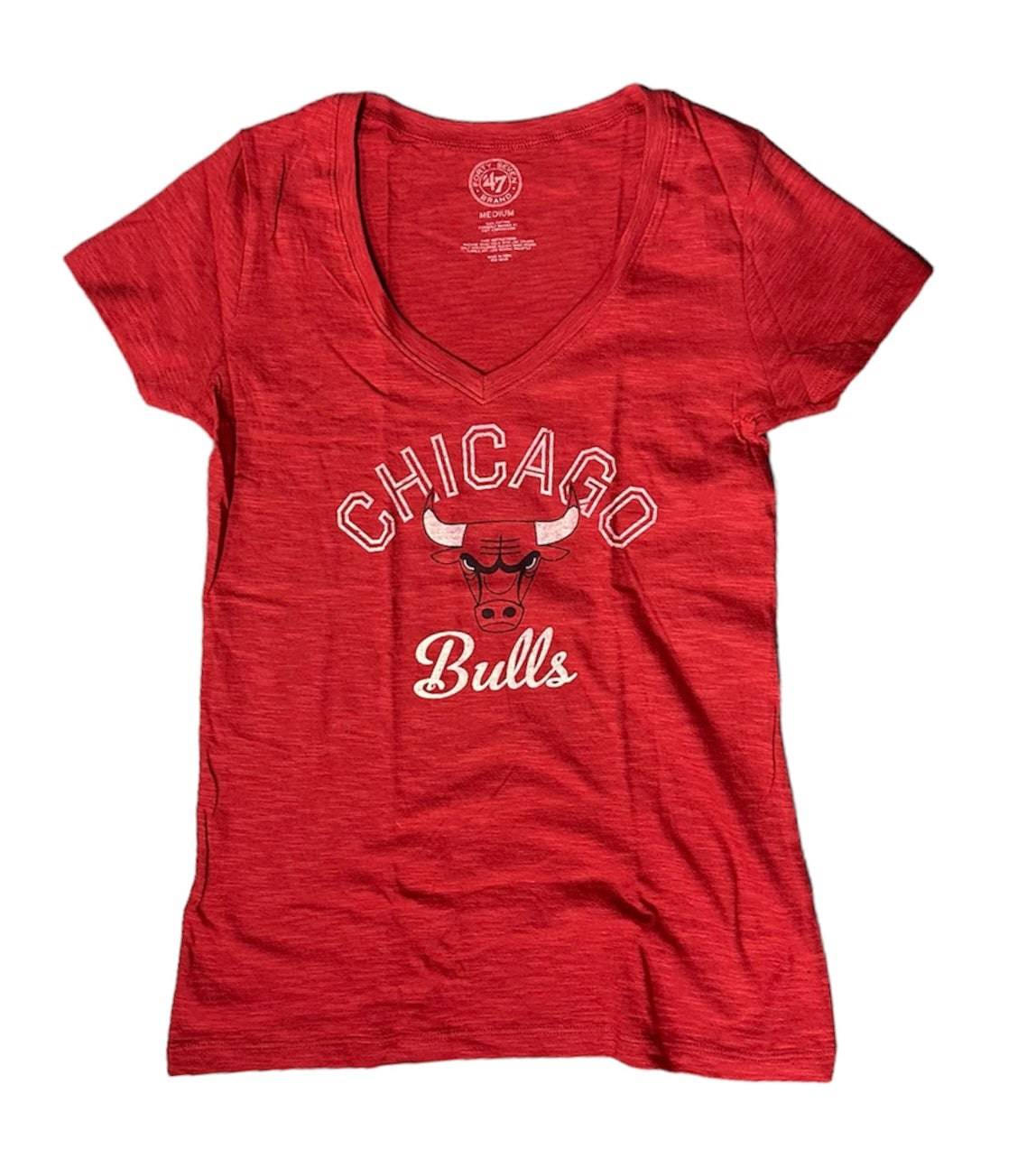 Womens Chicago Bulls Rescue V-Neck Scrum T-Shirt