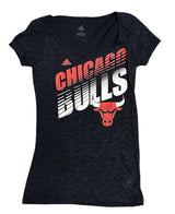 Chicago Bulls Womens Scoop Neck Night Out Burn Out Tee - Pro Jersey Sports