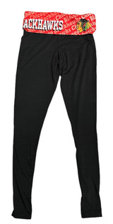 Chicago Blackhawks Cameo Fold Over Full Length Leggings By Concepts Sport - Pro Jersey Sports