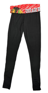 Chicago Blackhawks Cameo Fold Over Full Length Leggings By Concepts Sport - Pro Jersey Sports
