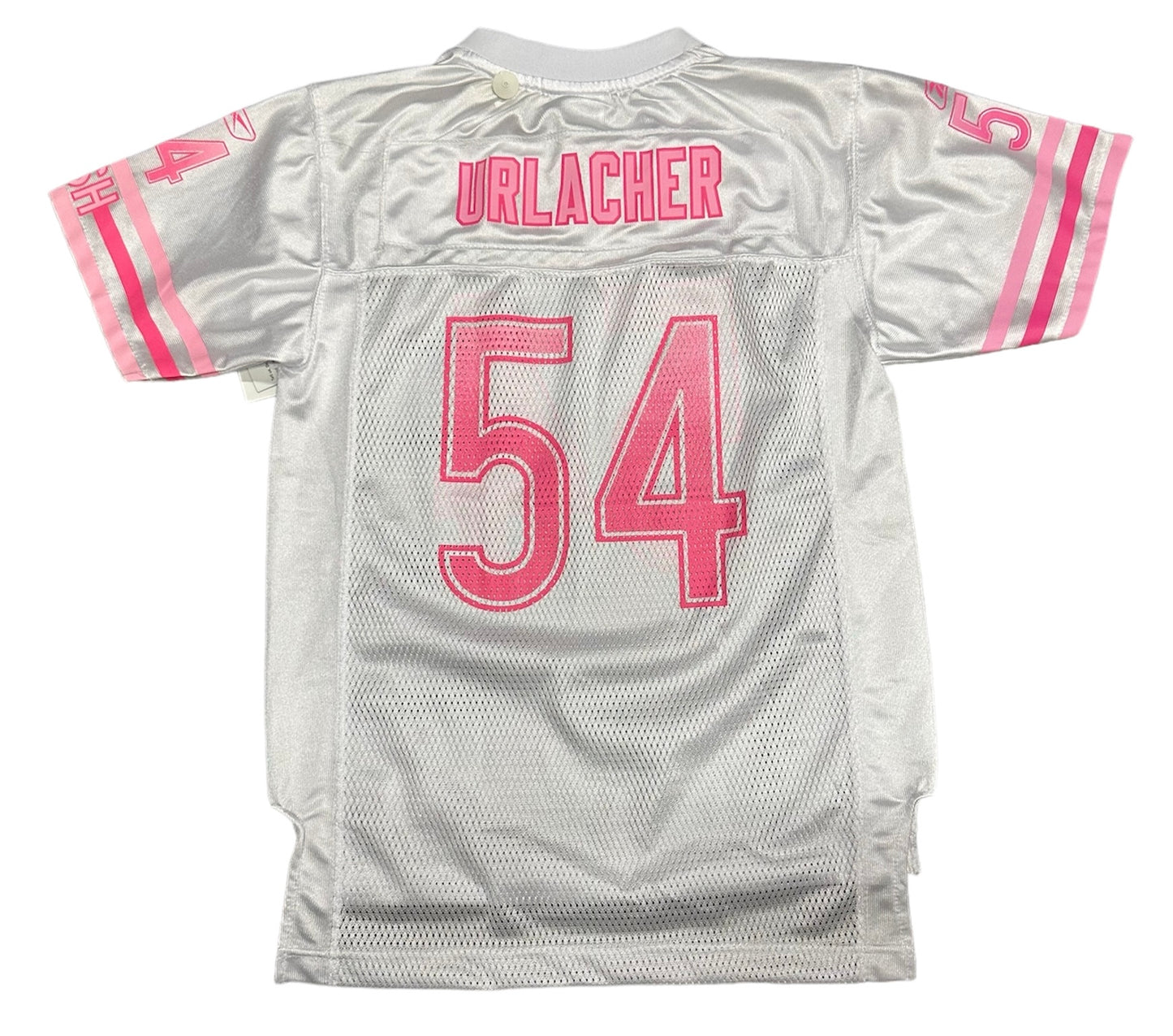 Youth Girls Chicago Bears Brian Urlacher White & Pink Jersey