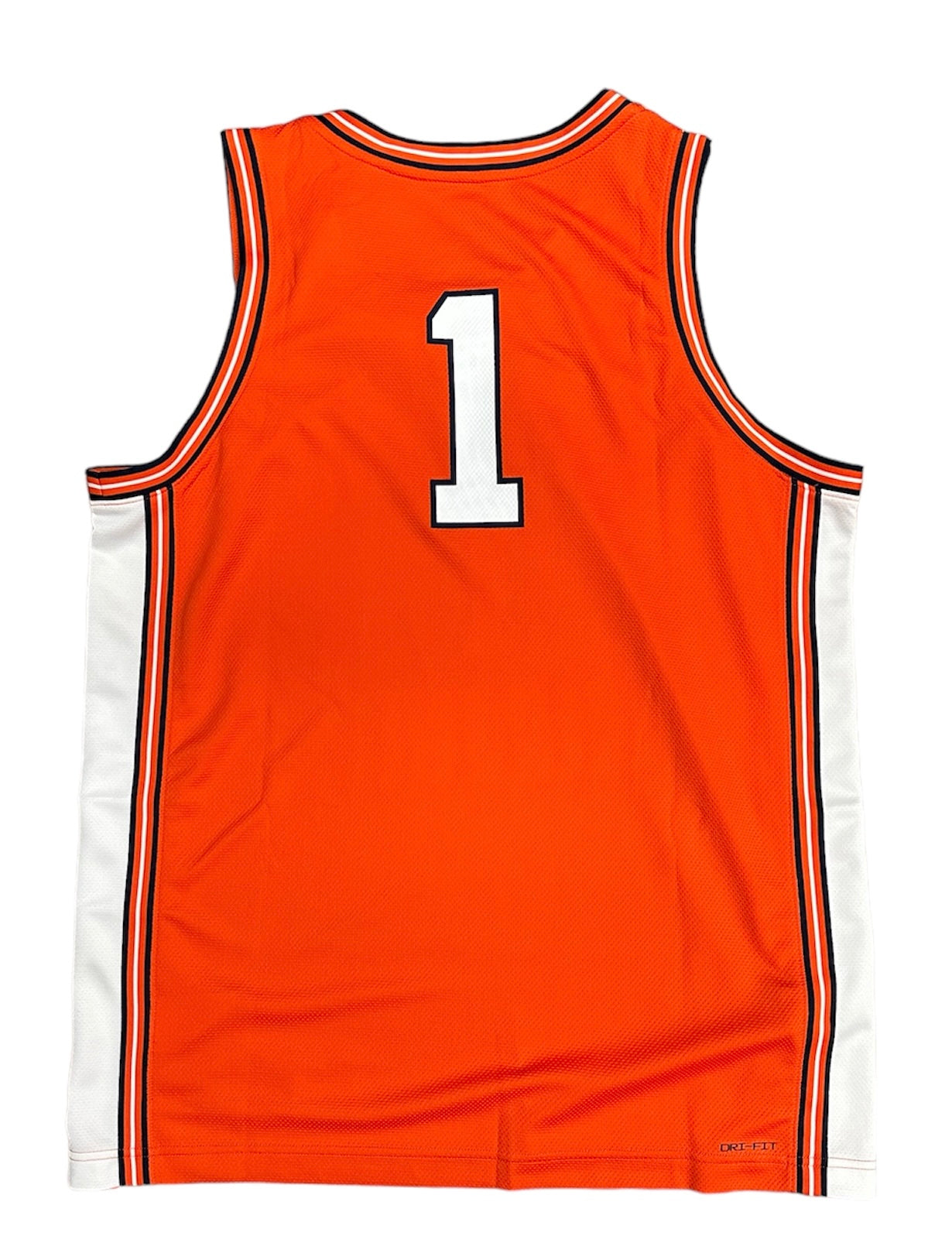 Men's NCAA University of Illinois Fighting Illini Orange Nike #1 Replica Basketball Jersey