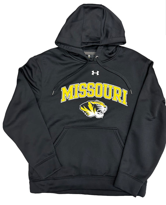 Men's Missouri Tigers Under Armour Armourfleece 2.0 Black Hoodie