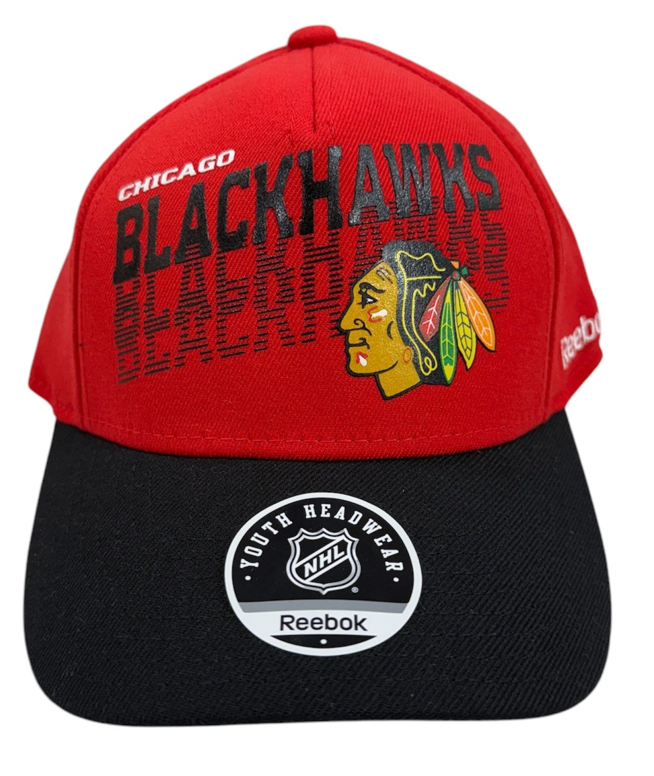 Youth Chicago Blackhawks NHL Reebok Structured Flex Fit Hat - Pro Jersey Sports