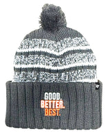 Chicago Bears 47 Brand Charcoal Bearhead Good.Better.Best Cuffed Pom Knit Hat - Pro Jersey Sports
