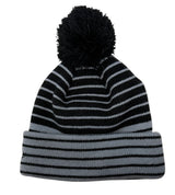 Chicago White Sox New Era Black Patch Cuffed Pom Knit Hat - Pro Jersey Sports