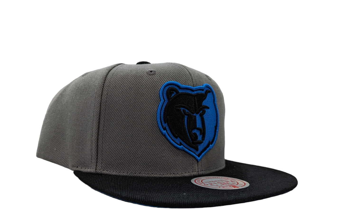 Men's Memphis Grizzlies Mitchell & Ness NBA Neon Lights Gray/Blue Adjustable Snapback Hat
