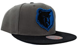 Men's Memphis Grizzlies Mitchell & Ness NBA Neon Lights Gray/Blue Adjustable Snapback Hat - Pro Jersey Sports