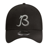 Men's Chicago Bears New Era "B" Black/Graphite 1985 Champions 39THIRTY Flex Hat - Pro Jersey Sports
