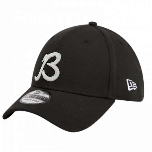 Men's Chicago Bears New Era "B" Black/White 39THIRTY Flex Hat