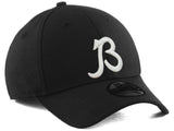 Men's Chicago Bears New Era "B" Black/White 39THIRTY Flex Hat - Pro Jersey Sports