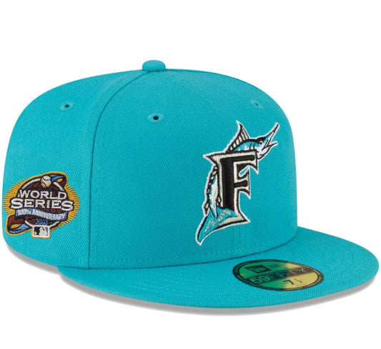 Men's Florida Marlins 2003 World Series Teal 59FIFTY Fitted Hat